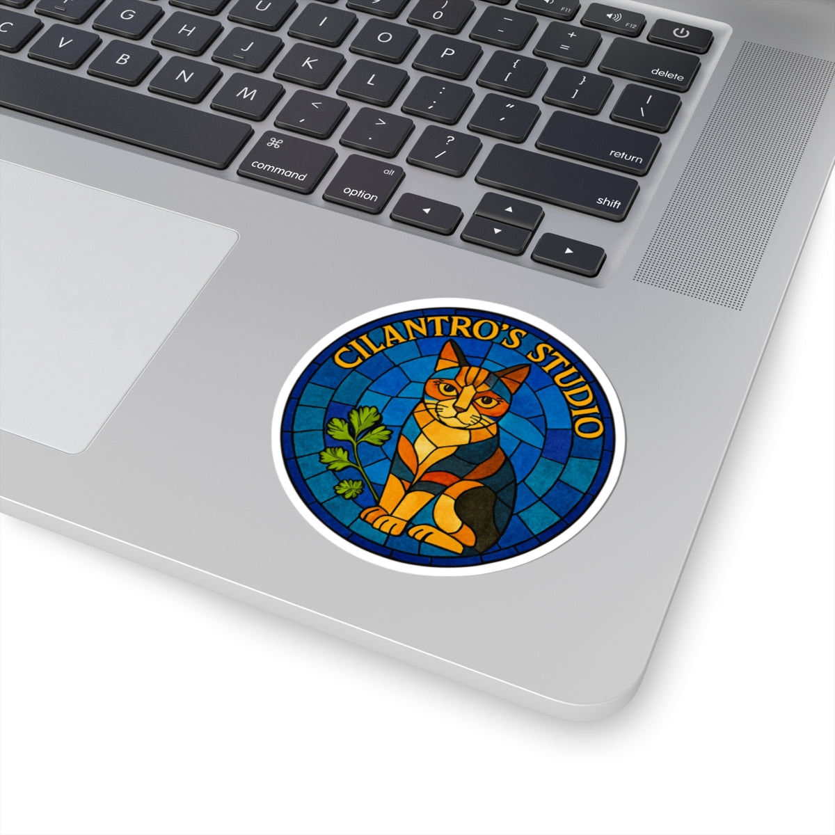 Vibrant Cat Art Stickers for Pet Lovers, Botanical Decor, Laptop Decals, Gift for Cat Owners, Home & Studio Decoration, Stationery Accents