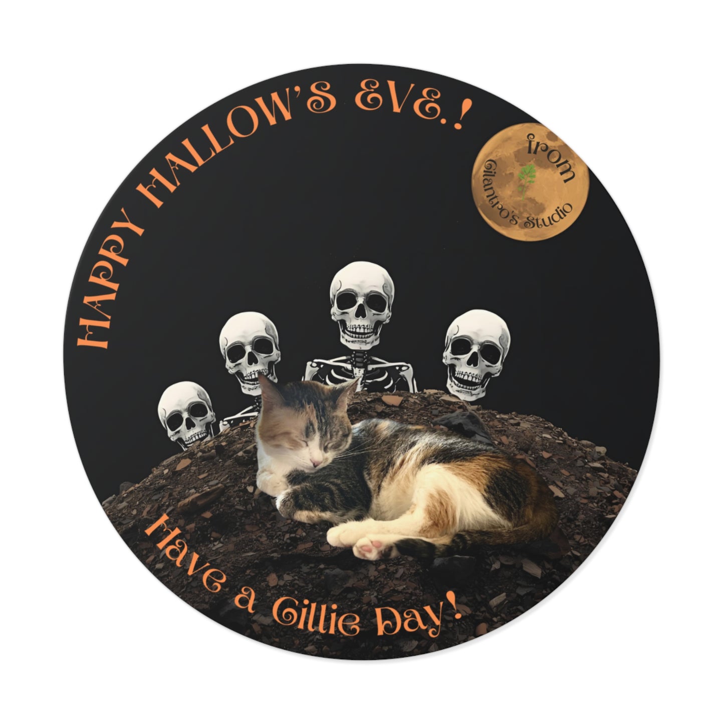 Happy Hallow's Eve.!! Halloween Cat Stickers, Spooky Vinyl Decals, Home Decor, Gift for Cat Lovers, Trick or Treat, Fall Celebration