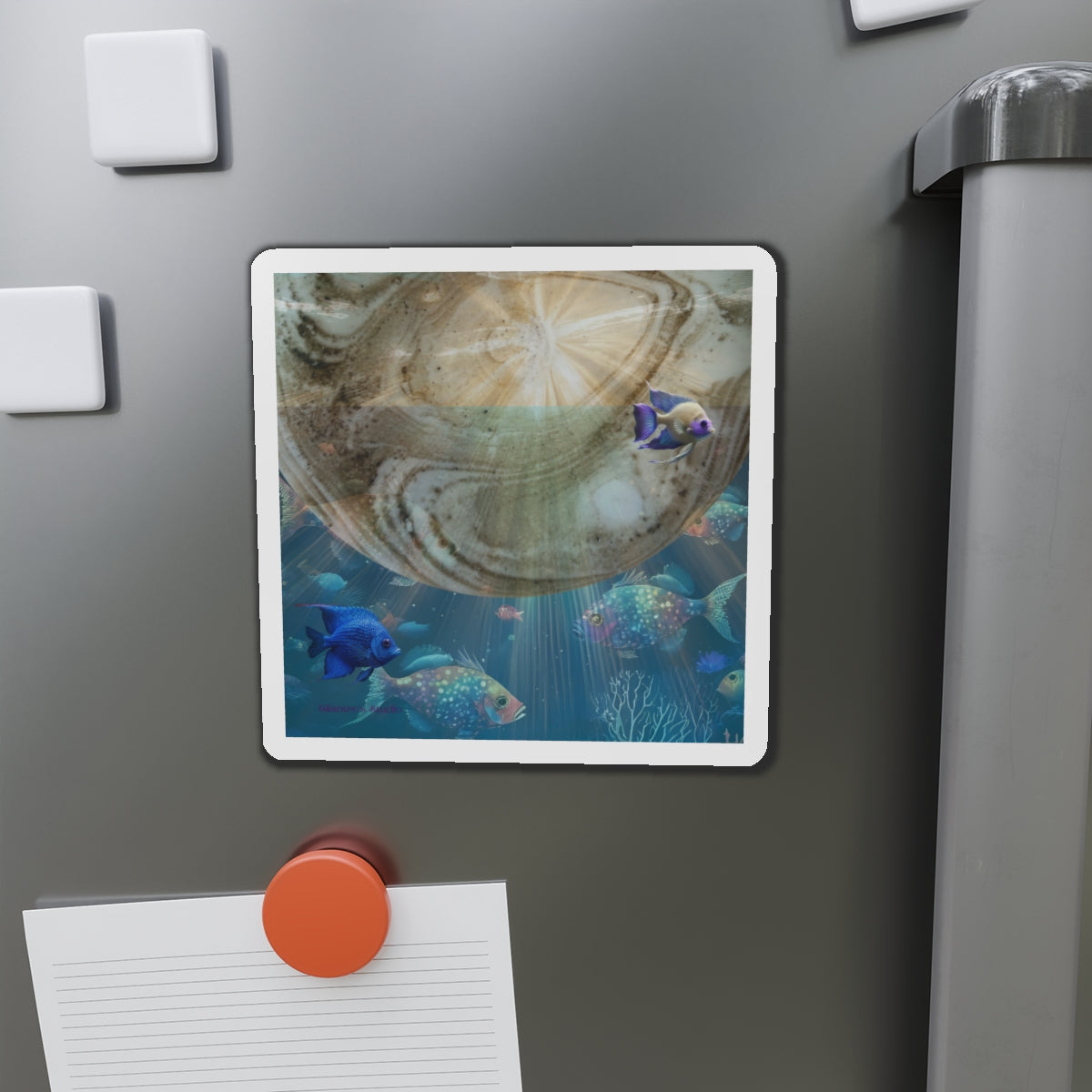 Underwater Scene Die-Cut Magnet - Ocean Vibes Home Decor