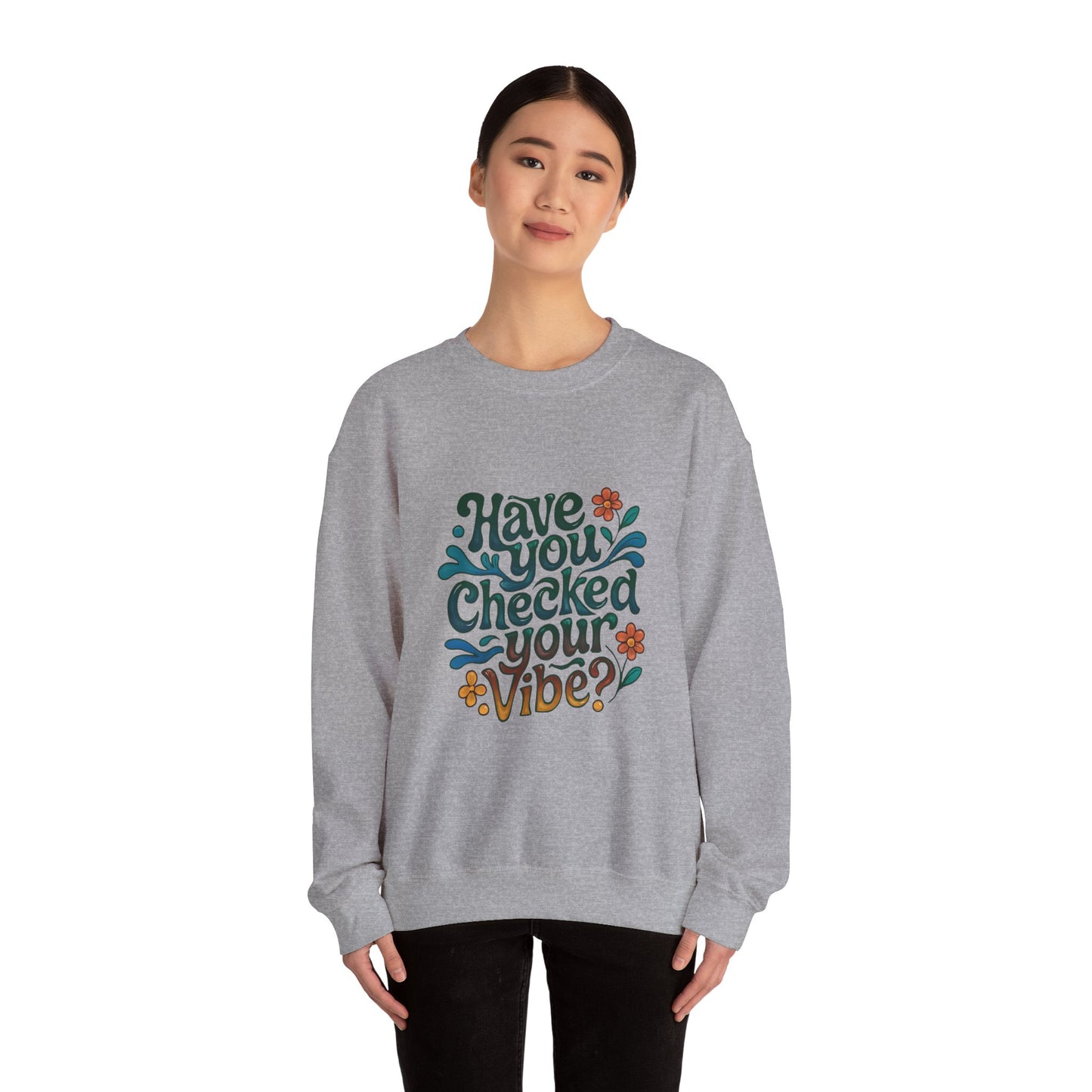 Have You Checked Your Vibe?\Mental Health Awareness\Unisex Heavy Blend™ Crewneck Sweatshirt