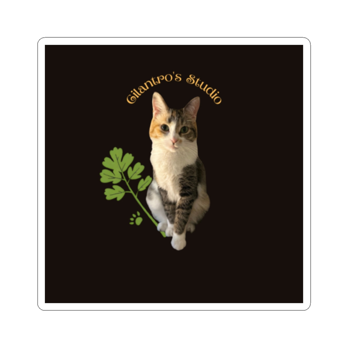 Charming Cat Sticker for Pet Lovers, Laptop Decal, Cute Cat Decor, Custom Animal Sticker, Gift for Cat Owners