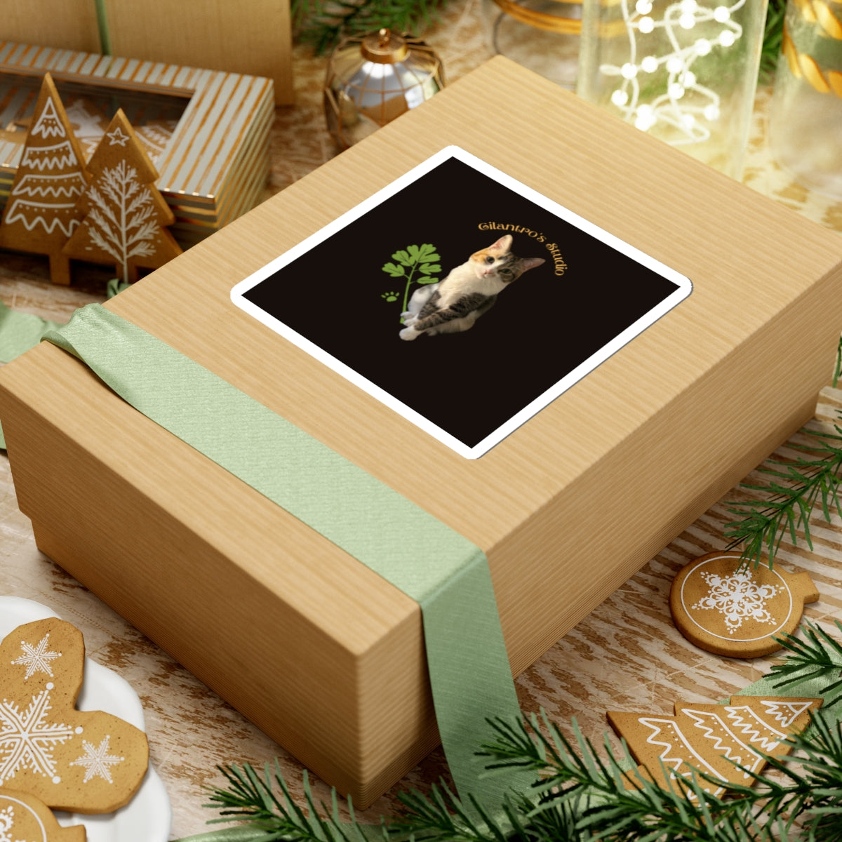 Charming Cat Sticker for Pet Lovers, Laptop Decal, Cute Cat Decor, Custom Animal Sticker, Gift for Cat Owners