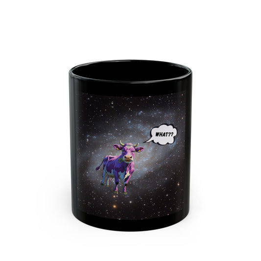 Cosmic Cow Mug, Funny Coffee Cup, Unique Gift for Cow Lovers, Space Theme Mug, Humor in the Kitchen, Perfect for Birthdays