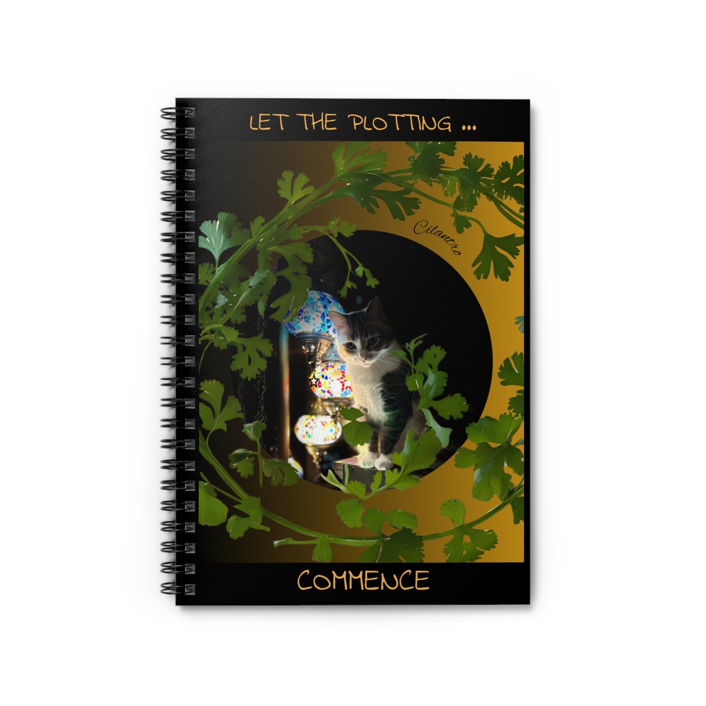 Whimsical Cat Spiral Notebook, Floral Notebook, Cute Cat Journal, Artistic Notepad, Gift for Cat Lovers, Aesthetic Stationery