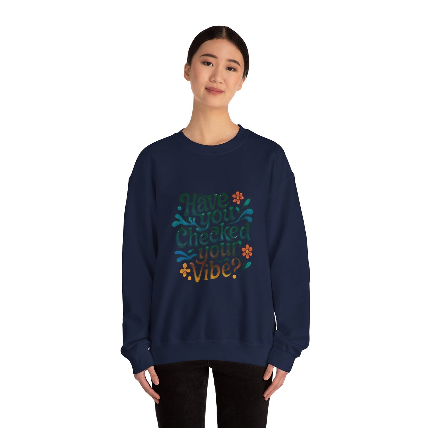 Have You Checked Your Vibe?\Mental Health Awareness\Unisex Heavy Blend™ Crewneck Sweatshirt