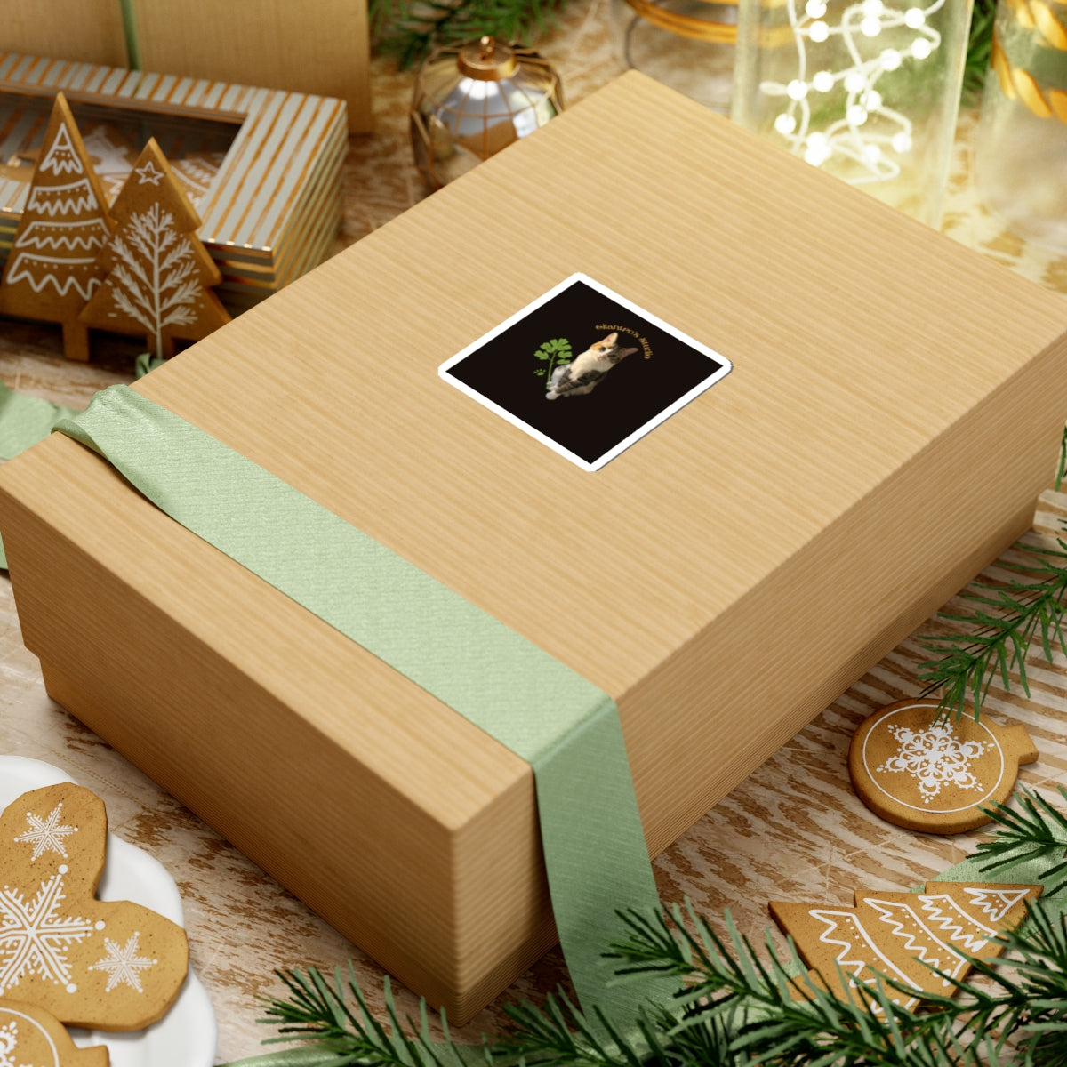 Charming Cat Sticker for Pet Lovers, Laptop Decal, Cute Cat Decor, Custom Animal Sticker, Gift for Cat Owners