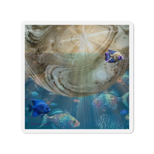Underwater Scene Die-Cut Magnet - Ocean Vibes Home Decor