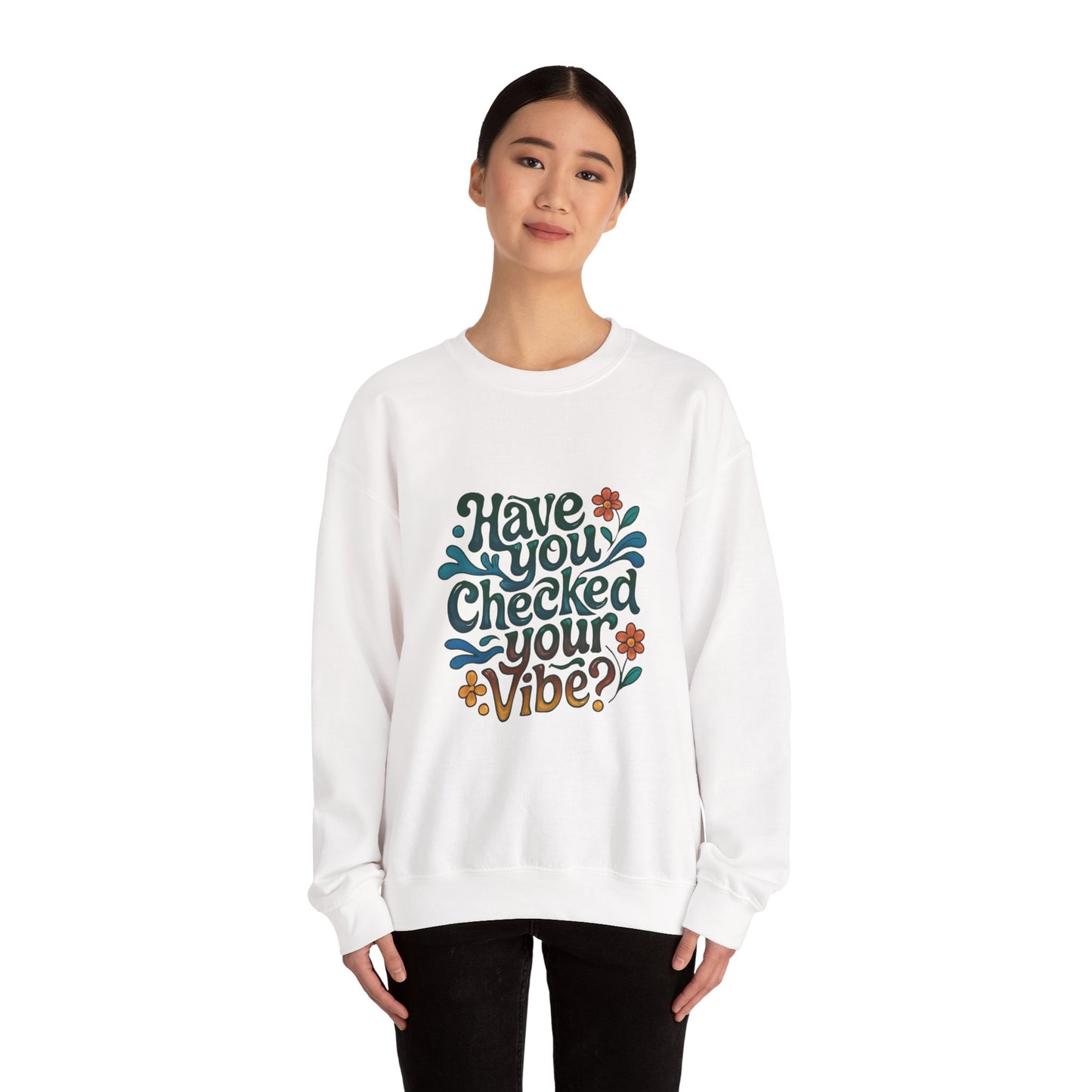 Have You Checked Your Vibe?\Mental Health Awareness\Unisex Heavy Blend™ Crewneck Sweatshirt