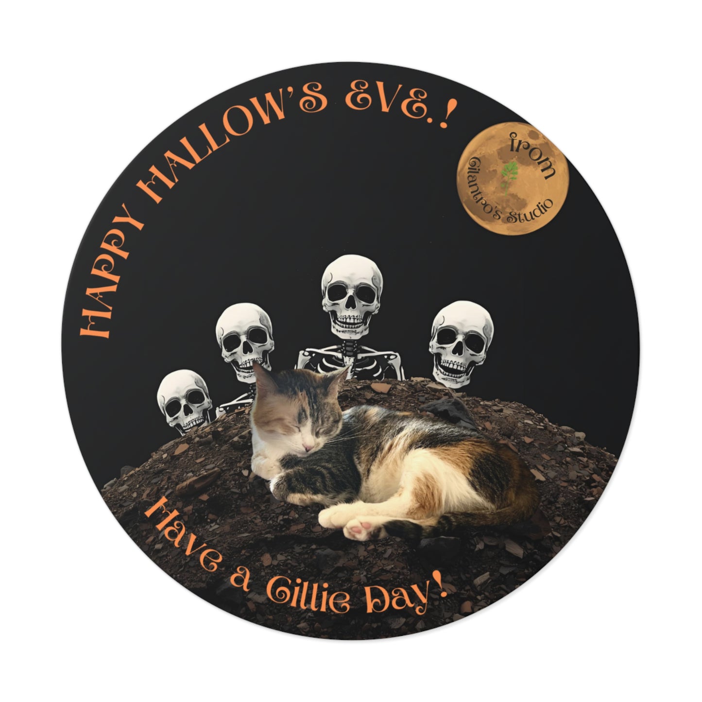Happy Hallow's Eve.!! Halloween Cat Stickers, Spooky Vinyl Decals, Home Decor, Gift for Cat Lovers, Trick or Treat, Fall Celebration