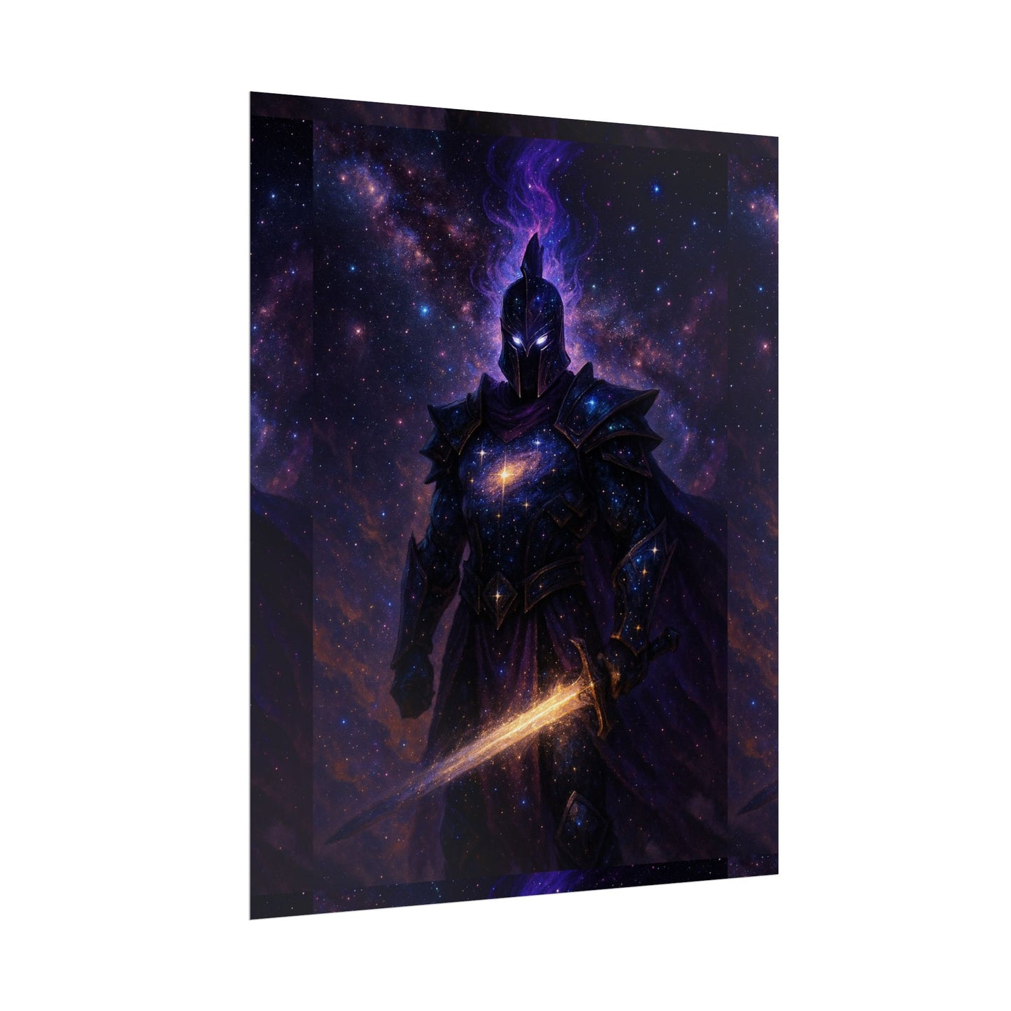 Cosmic Warrior Rolled Posters, Fantasy Wall Art, Space Decor, Home Aesthetic, Gift for Gamers and Sci-Fi Lovers