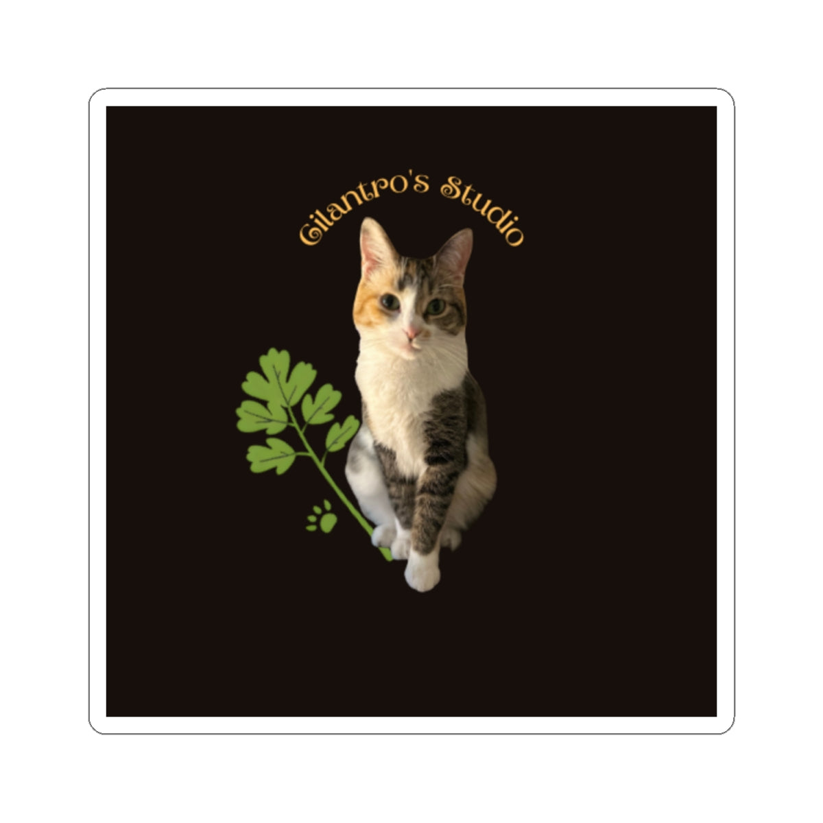 Charming Cat Sticker for Pet Lovers, Laptop Decal, Cute Cat Decor, Custom Animal Sticker, Gift for Cat Owners