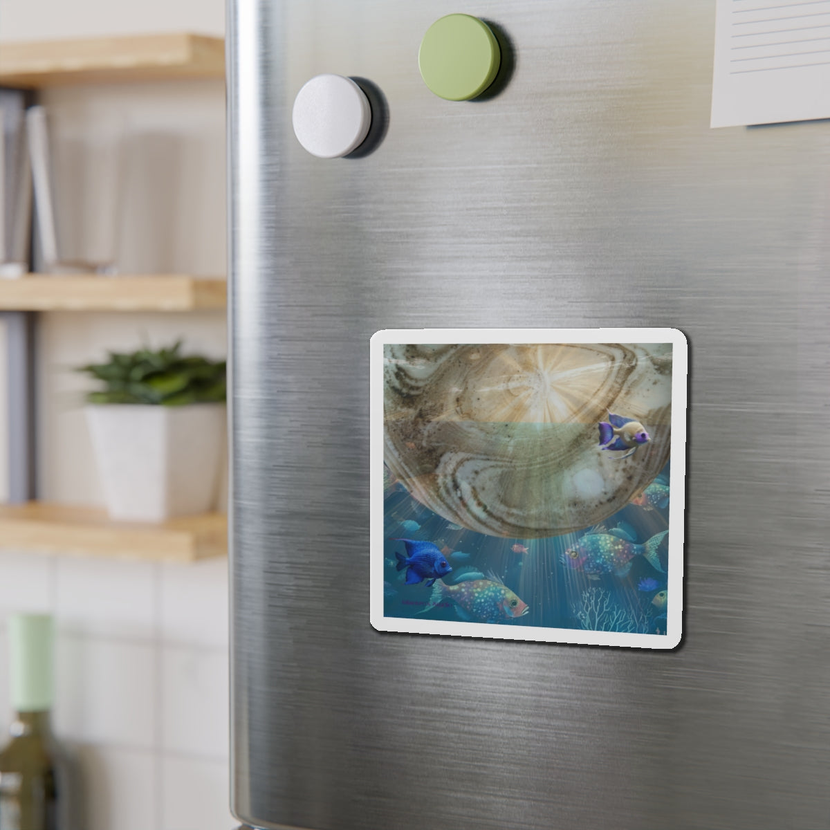 Underwater Scene Die-Cut Magnet - Ocean Vibes Home Decor
