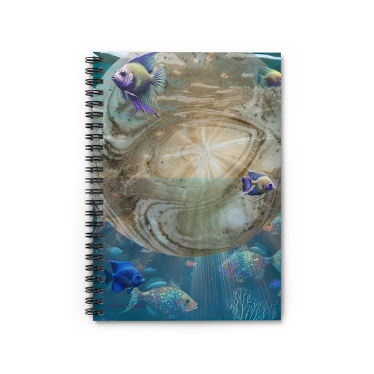 Underwater Dreams Spiral Notebook - Ruled Line with Fish Design