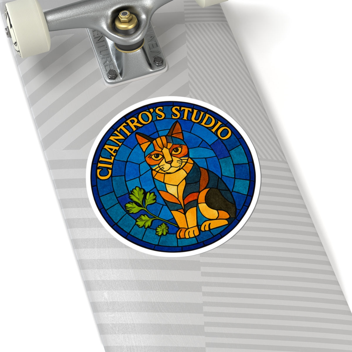 Vibrant Cat Art Stickers for Pet Lovers, Botanical Decor, Laptop Decals, Gift for Cat Owners, Home & Studio Decoration, Stationery Accents