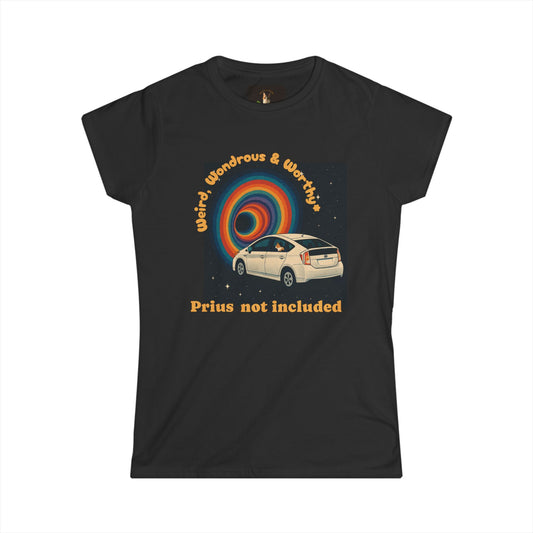Women's Graphic Tee - Quirky Car Design, Perfect Gift for Prius Lovers, Casual Wear, Unique Statement Shirt, Fun Everyday Style, Sweetest Little Calico in the Cosmos