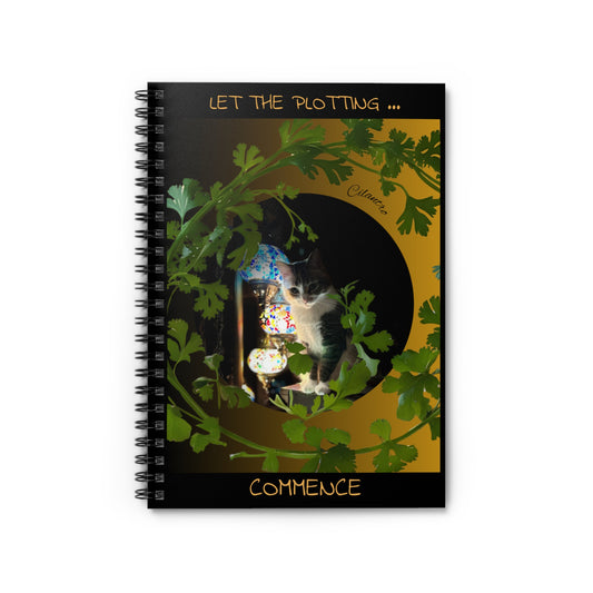 Whimsical Cat Spiral Notebook, Floral Notebook, Cute Cat Journal, Artistic Notepad, Gift for Cat Lovers, Aesthetic Stationery