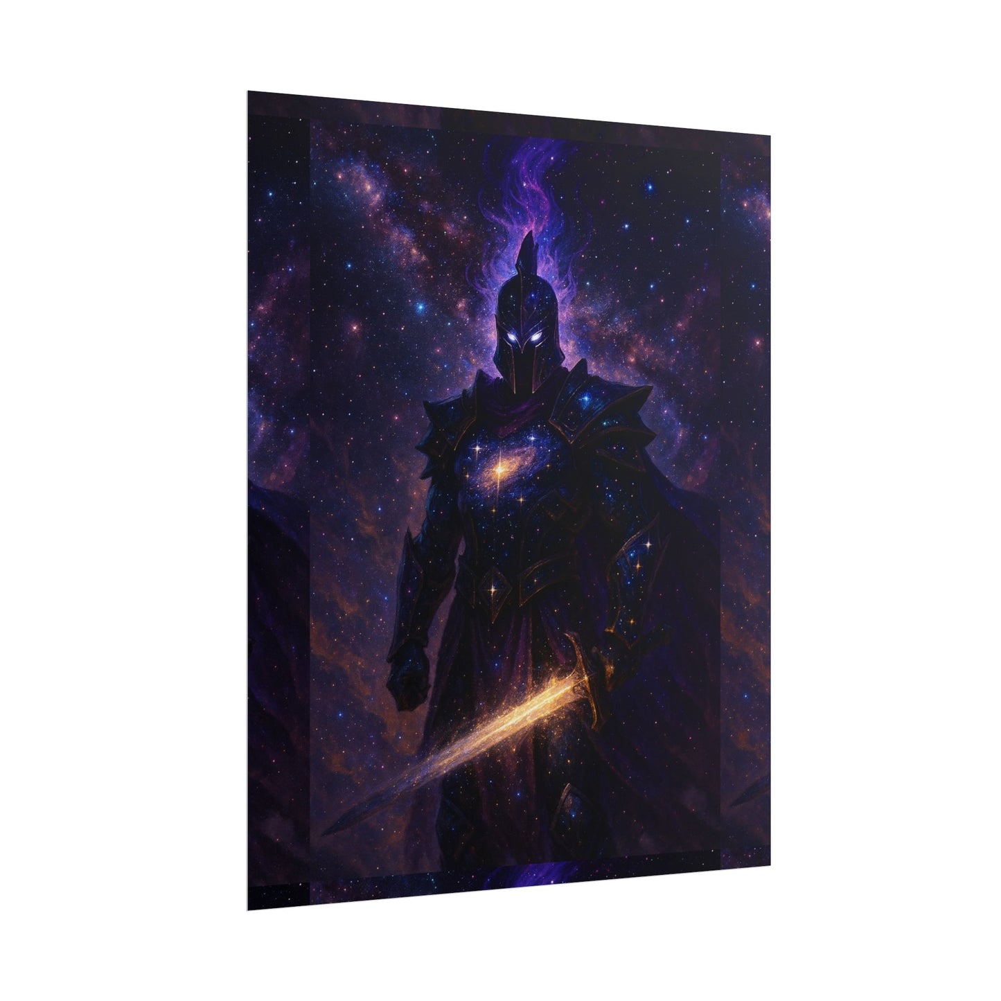 Cosmic Warrior Rolled Posters, Fantasy Wall Art, Space Decor, Home Aesthetic, Gift for Gamers and Sci-Fi Lovers